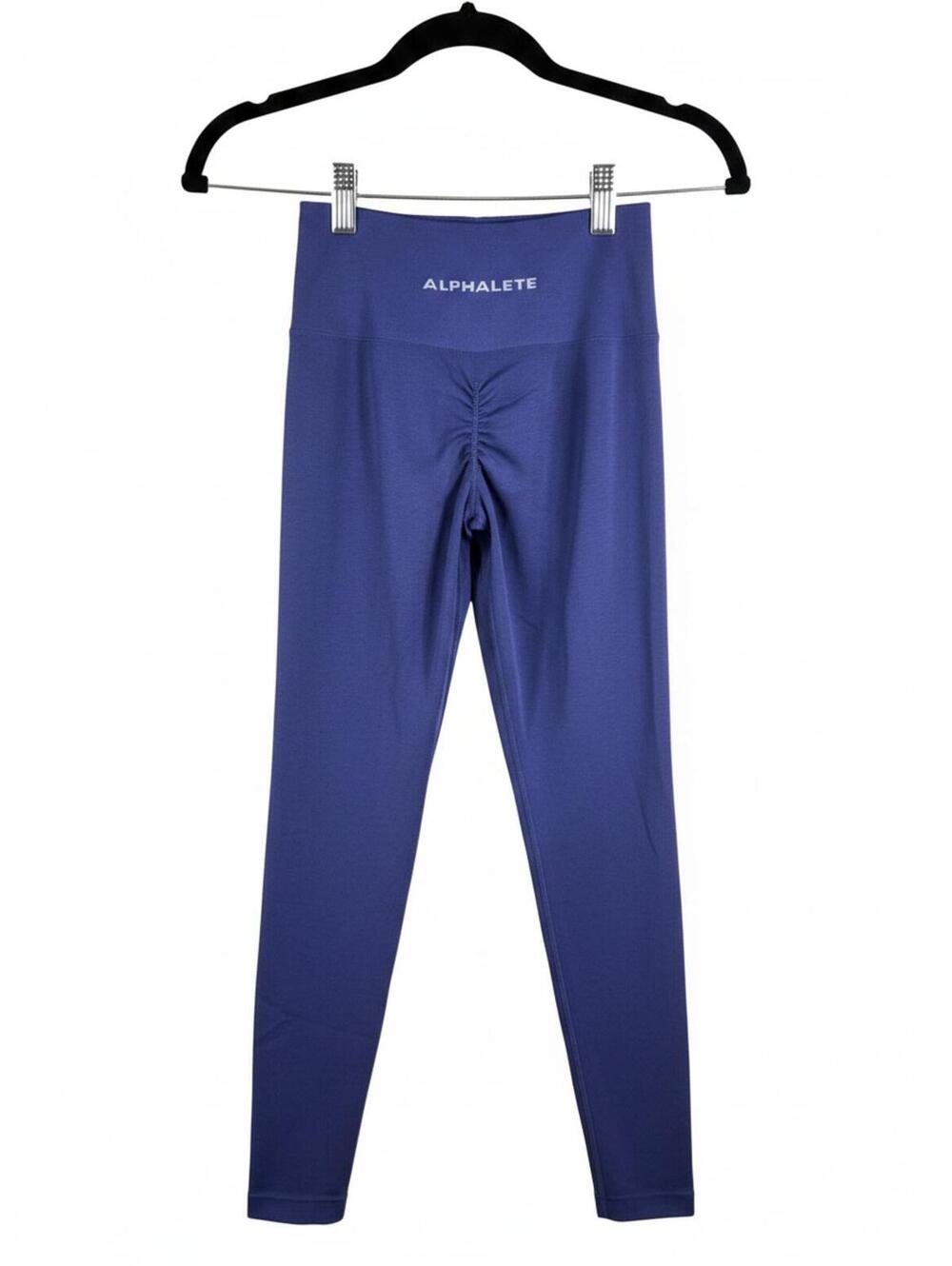 Alphalete Purple High-Waisted Scrunch Leggings